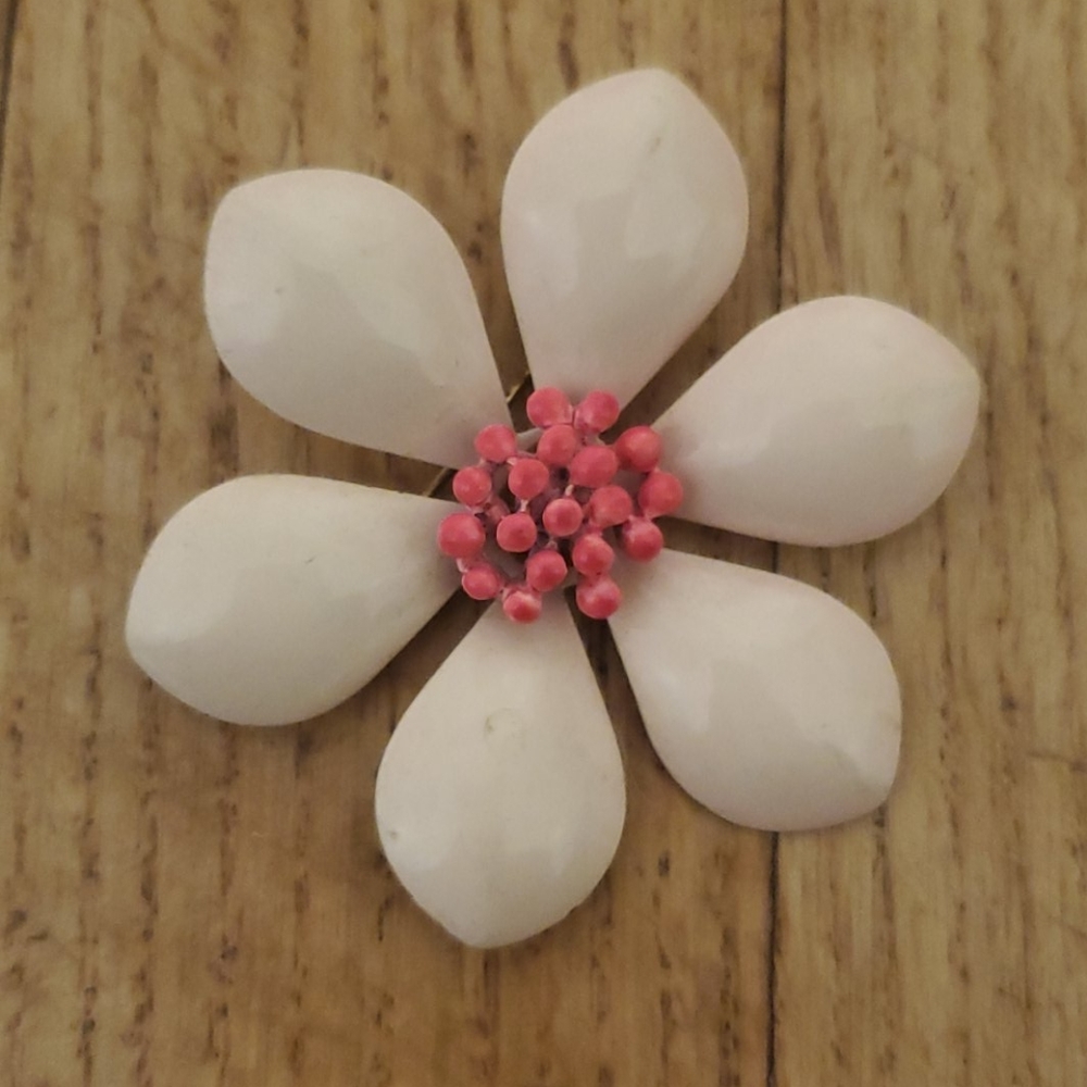 lot of 9 vintage enamel pin brooches flowers - Picture 5 of 10